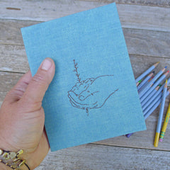 handbound journal: hands collection - seedling