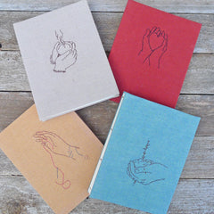 handbound journal: hands collection - seedling
