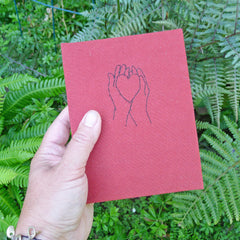 handbound journal: hands collection - heart