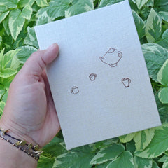 handbound journal: home collection - tea set