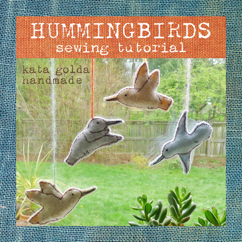 free sewing tutorial: hummingbirds in flight