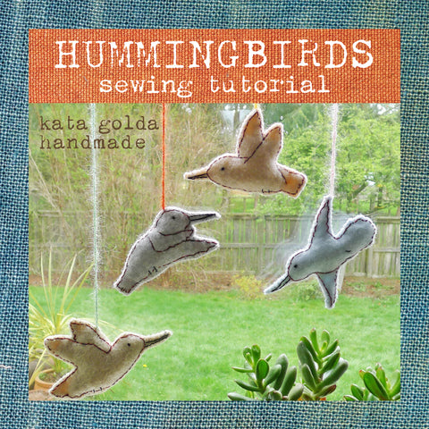 free sewing tutorial: hummingbirds in flight