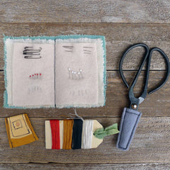 imperfect patchwork & little stitchings kit: green