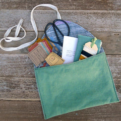 imperfect patchwork & little stitchings kit: green