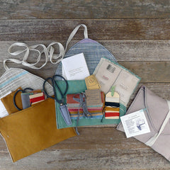 imperfect patchwork & little stitchings kit: green