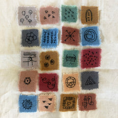 imperfect patchwork & little stitchings kit: green