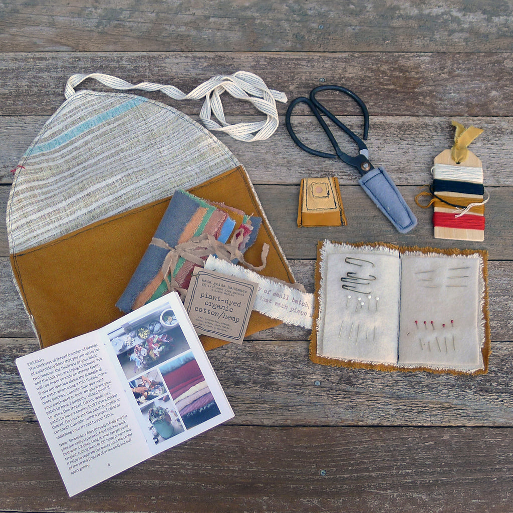 imperfect patchwork & little stitchings kit: ochre