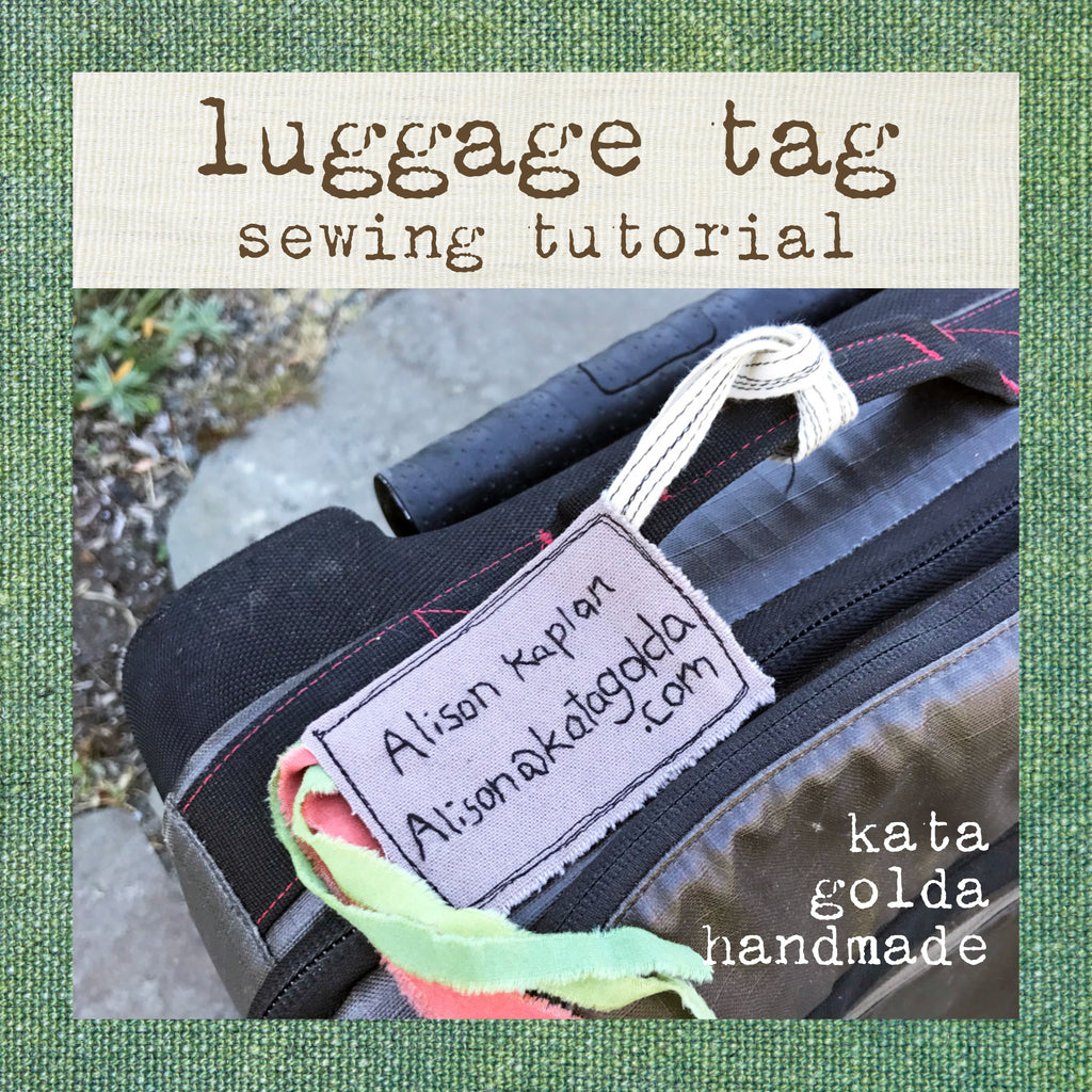 free sewing tutorial: luggage tag