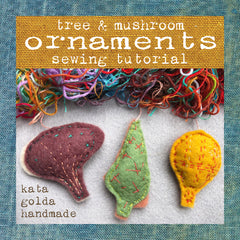 free sewing tutorial: tree & mushroom ornaments