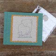 photo album: elephant pair (green)