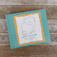 photo album: elephant pair (green)