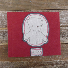 photo album: teddy bear (red)