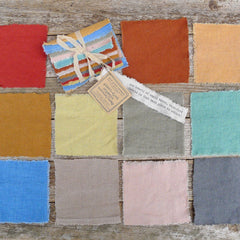 4 x 4" patches: plant-dyed organic cotton/hemp