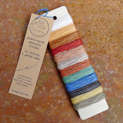 plant-dyed sashiko thread: twelve-color palette