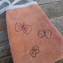 pocket purse: orange/butterflies