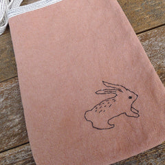 pocket purse: dusty rose/rabbit