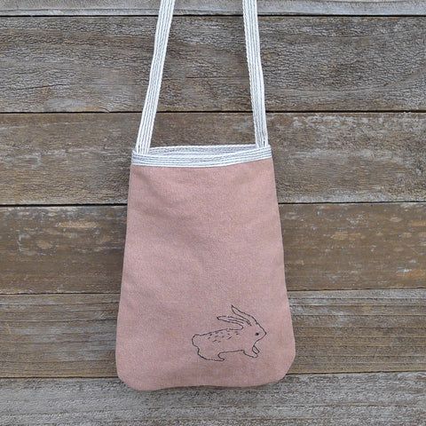 pocket purse: dusty rose/rabbit