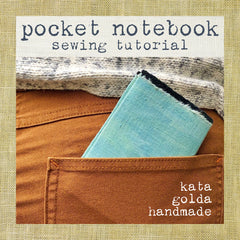free sewing tutorial: pocket notebook