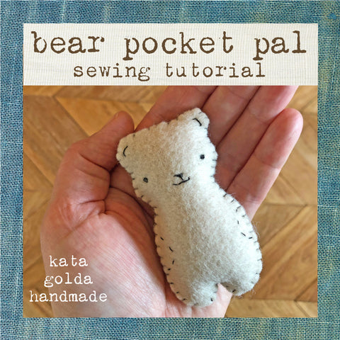 free sewing tutorial: bear pocket pal