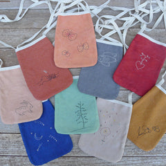pocket purse: green/tree