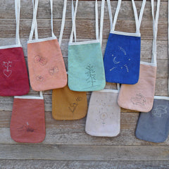 pocket purse: green/tree