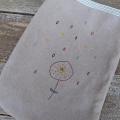 pocket purse: lavender-brown/floral