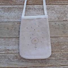 pocket purse: lavender-brown/floral