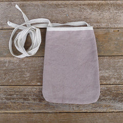 pocket purse: lavender-brown/floral