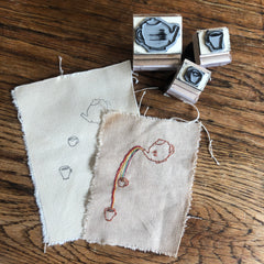 free sewing tutorial: rubber stamp stitching