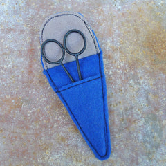 scissor slip: blue/moon & stars