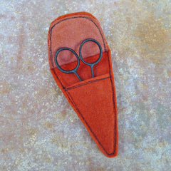 scissor slip: terracotta/house