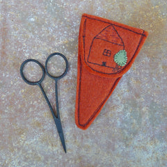 scissor slip: terracotta/house