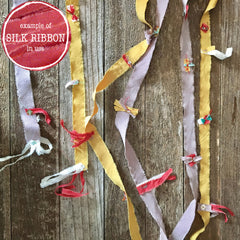 plant-dyed silk ribbon