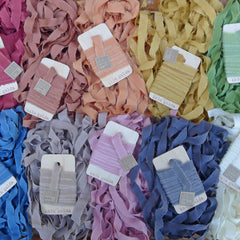 plant-dyed silk ribbon: lavender-brown