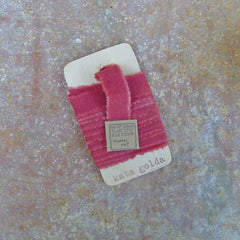 plant-dyed silk ribbon: red
