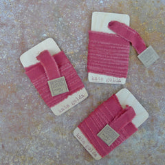 plant-dyed silk ribbon: red