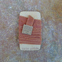 plant-dyed silk ribbon: terracotta