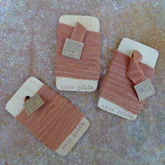 plant-dyed silk ribbon: terracotta