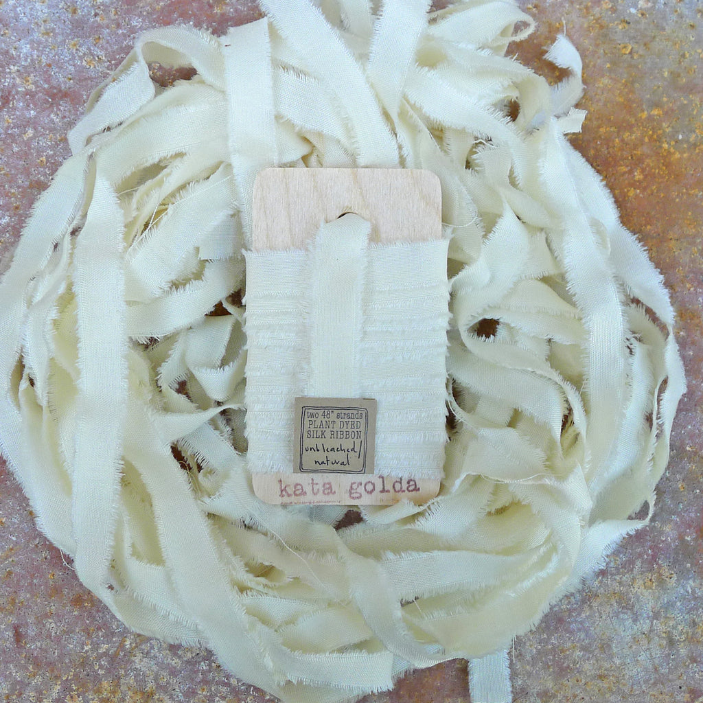 silk ribbon: natural (undyed)