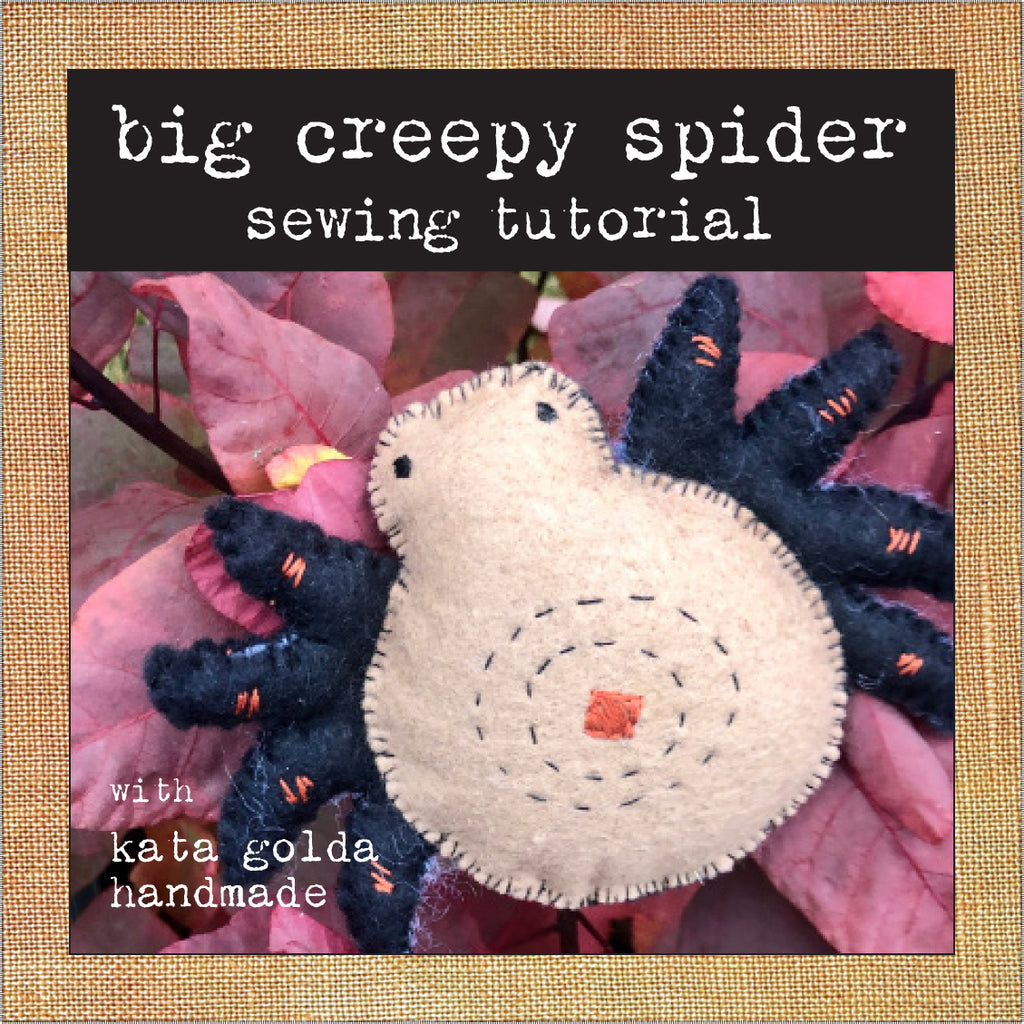 free sewing tutorial: big creepy spider