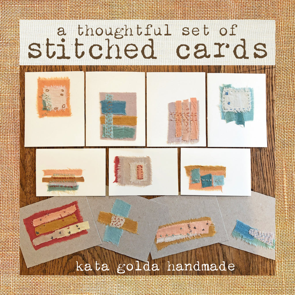 free sewing tutorial: stitched cards