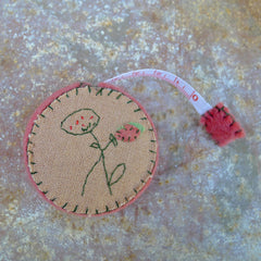 tape measure: dusty rose/flowers