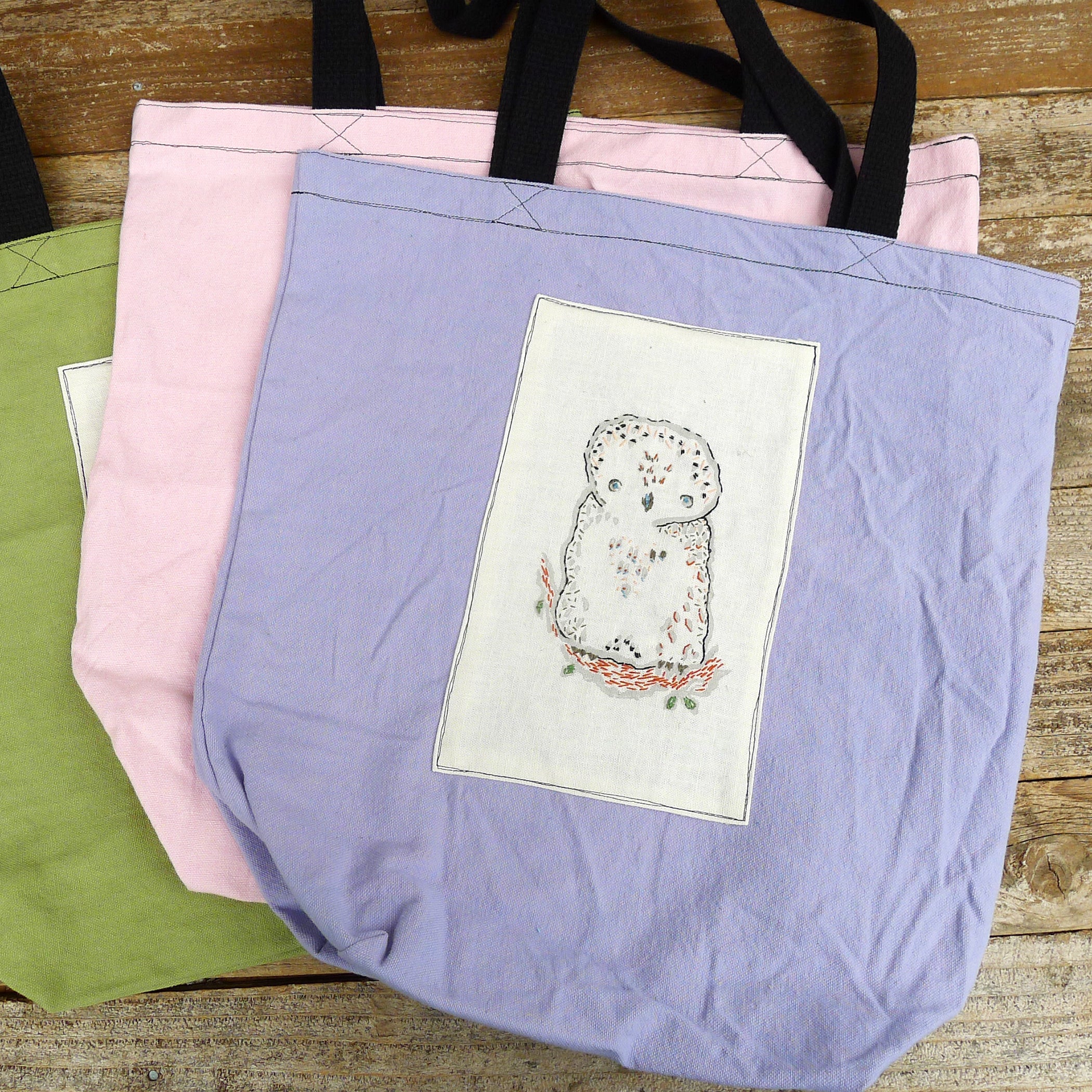 market totes with patches – kata golda handmade