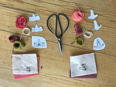 free sewing tutorial: floral uterus pin