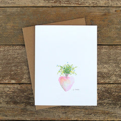watercolor cards: hearts and love