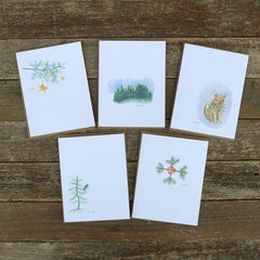 watercolor cards: holiday collection