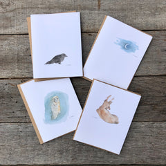 watercolor cards: night collection