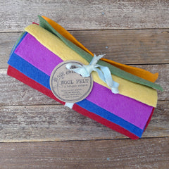 wool felt sheets: brights